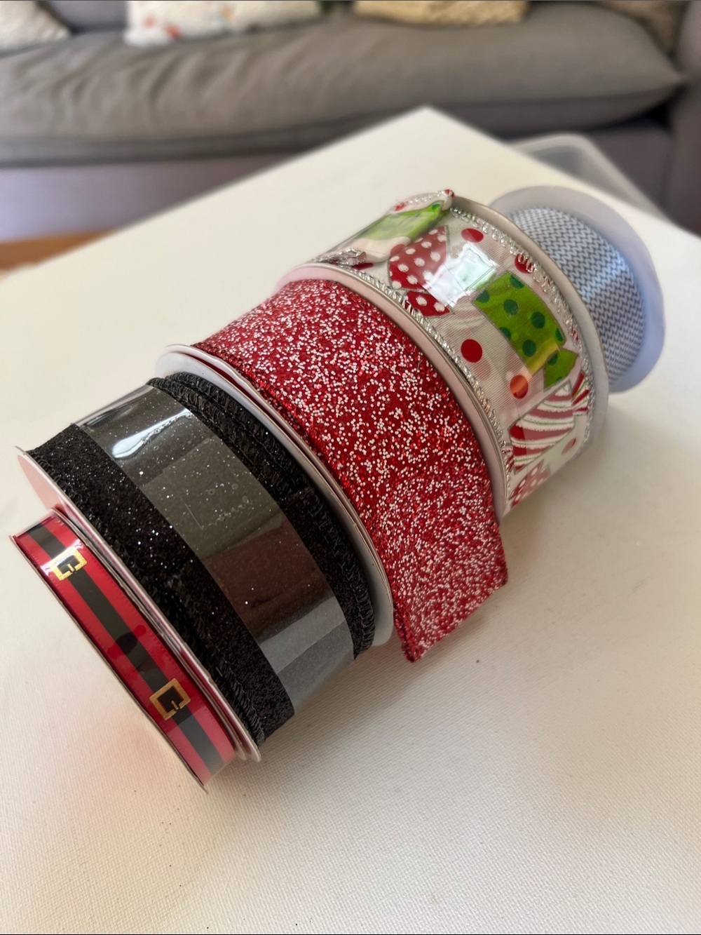 🟣 BOGO! 5 Rolls of Holiday Ribbon
